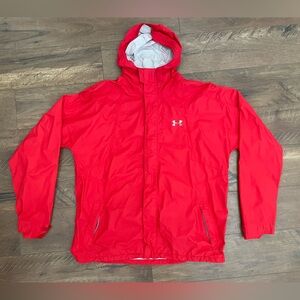 Men’s Under Armour Storm Rain Jacket Sz XL, Red
